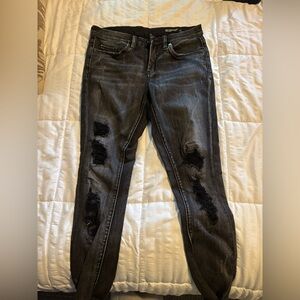 Blank NYC Charcoal Distressed Skinny Jeans